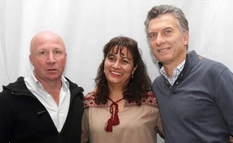 Leher, junto a Macri y Mac Allister en La Pampa.