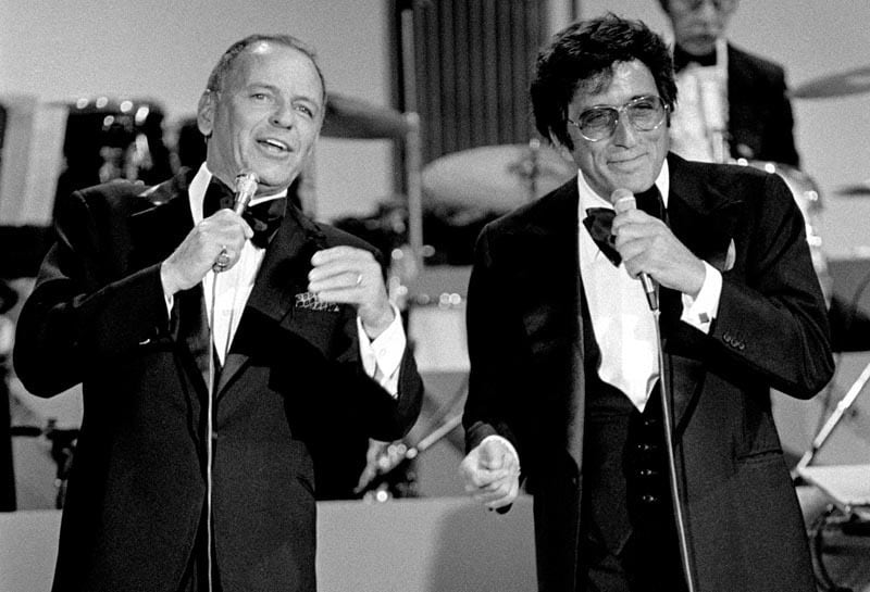 Sinatra y Bennett en un escenario: dos artistas enormes que se respetaban. 