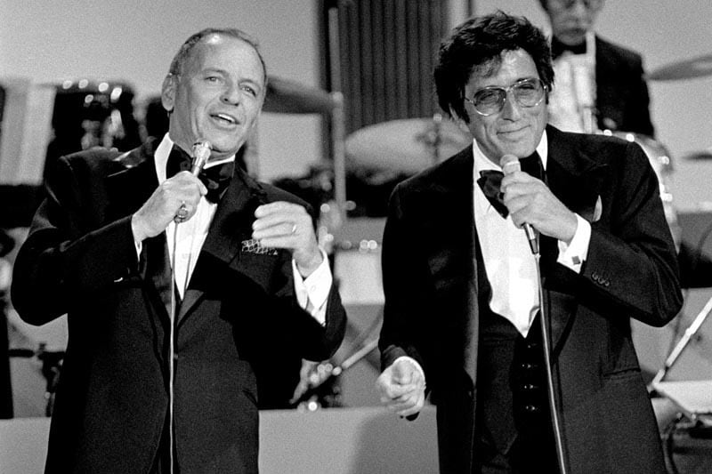 Sinatra y Bennett en un escenario: dos artistas enormes que se respetaban.