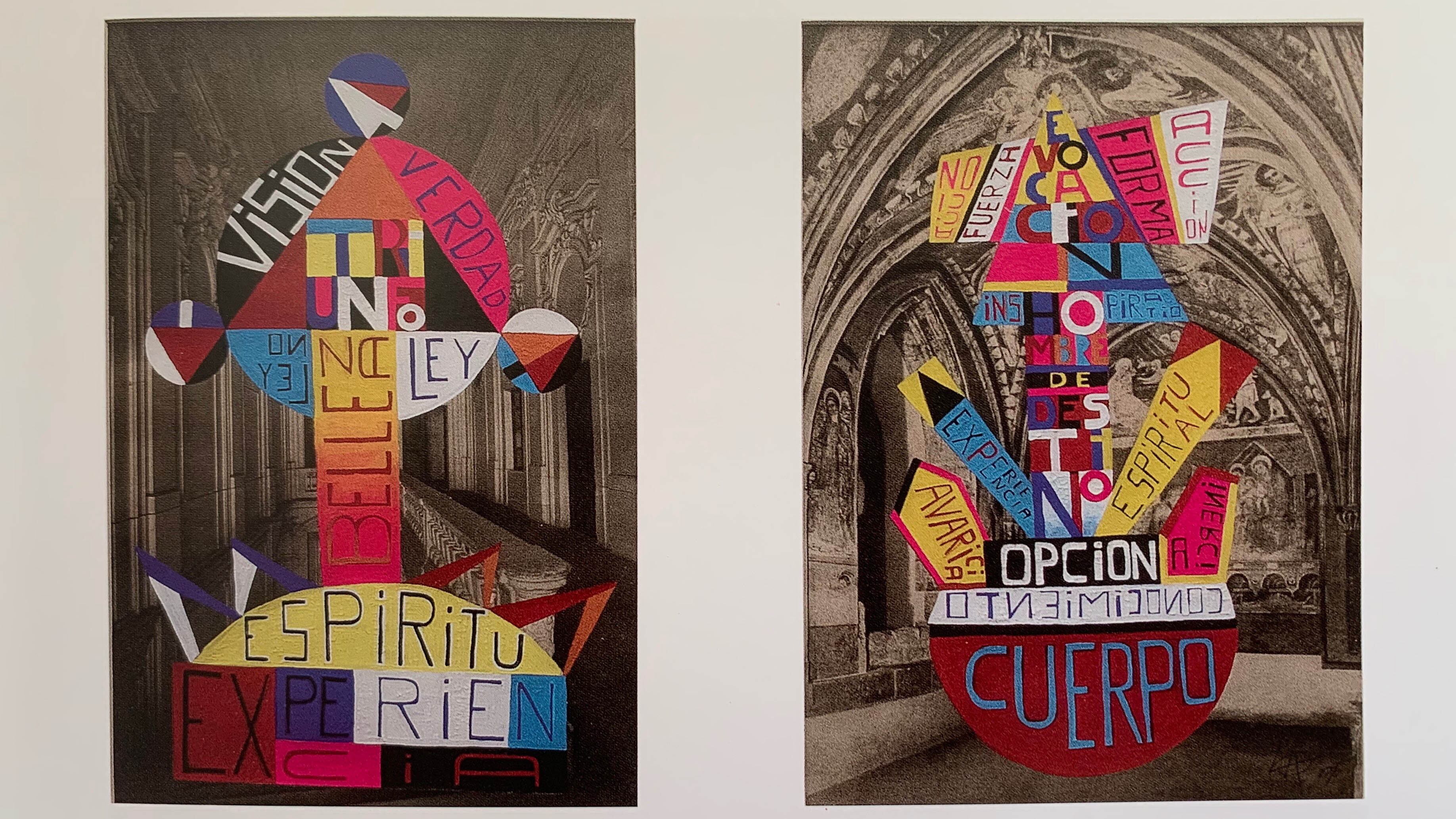 Dos obras de la serie "Arbol del conocimiento", 2006, de Alfredo Londaibere.