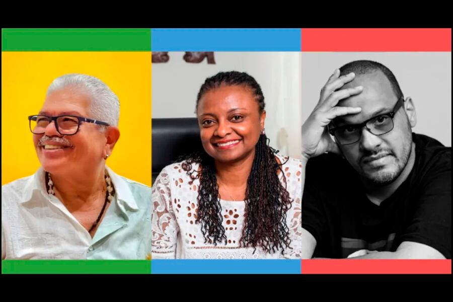 De derecha a izquierda Agustín Lao-Montes, Nilma Lino Gomes y Federico Pita. Imagen: Universidad Federal de Minas Gerais (UFMG)