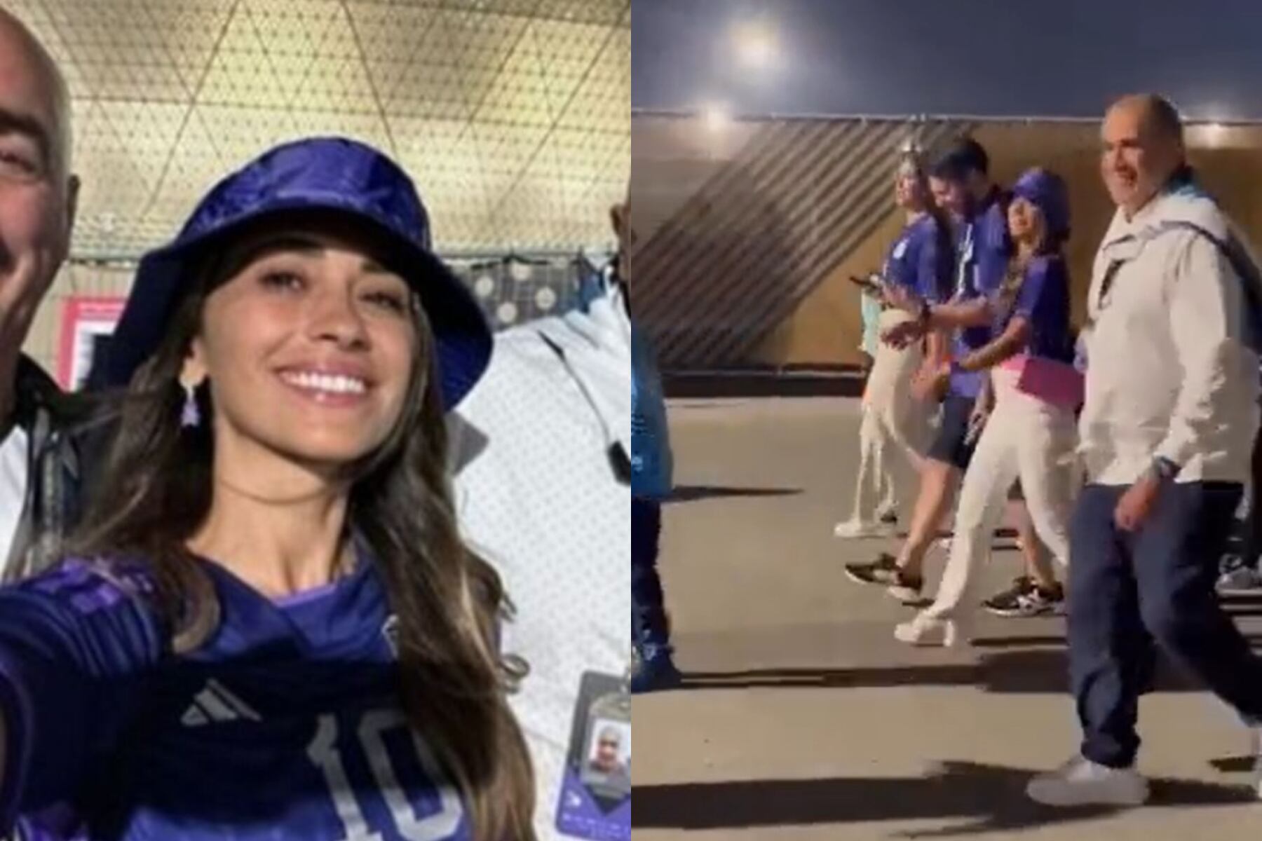 Antonela Roccuzzo marcó tendencia con el piluso de la Selección.