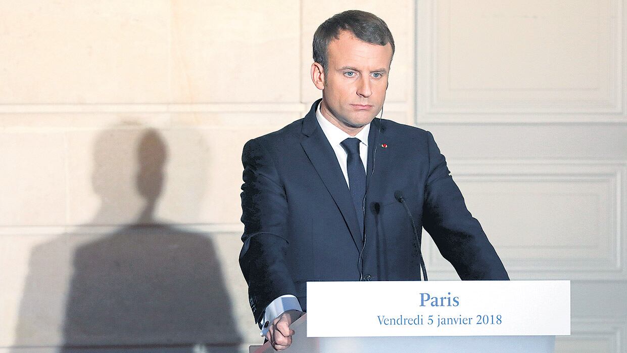 Macron, víctima de noticias falsas el año pasado.