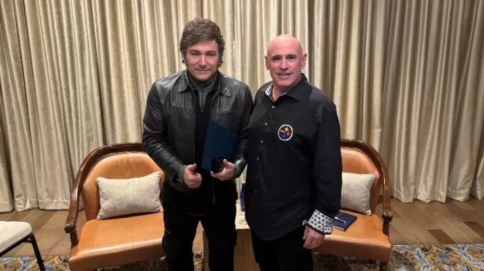 Javier Milei junto a Rob Citrone.