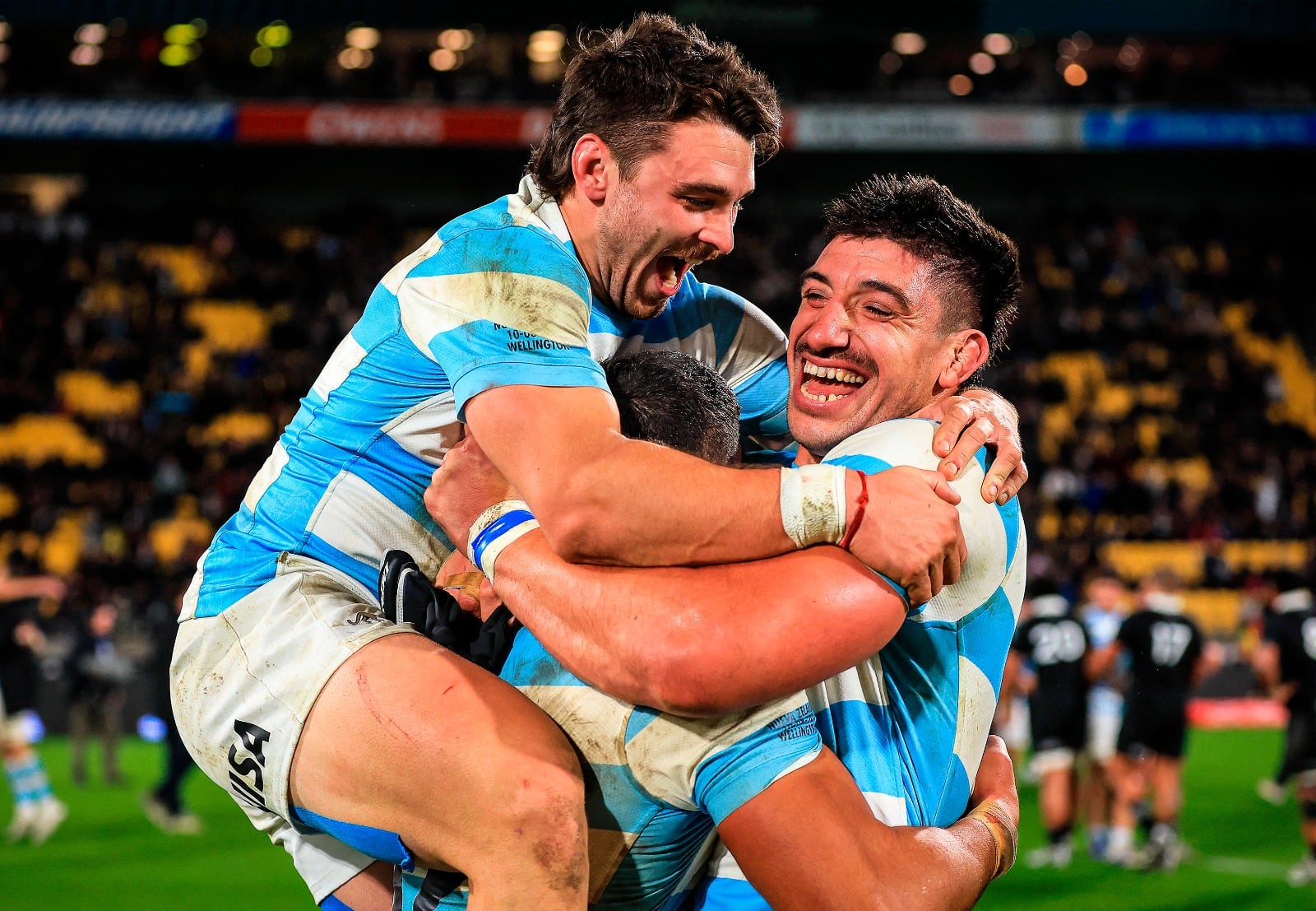 El festejo interminable de Los Pumas en Wellington
