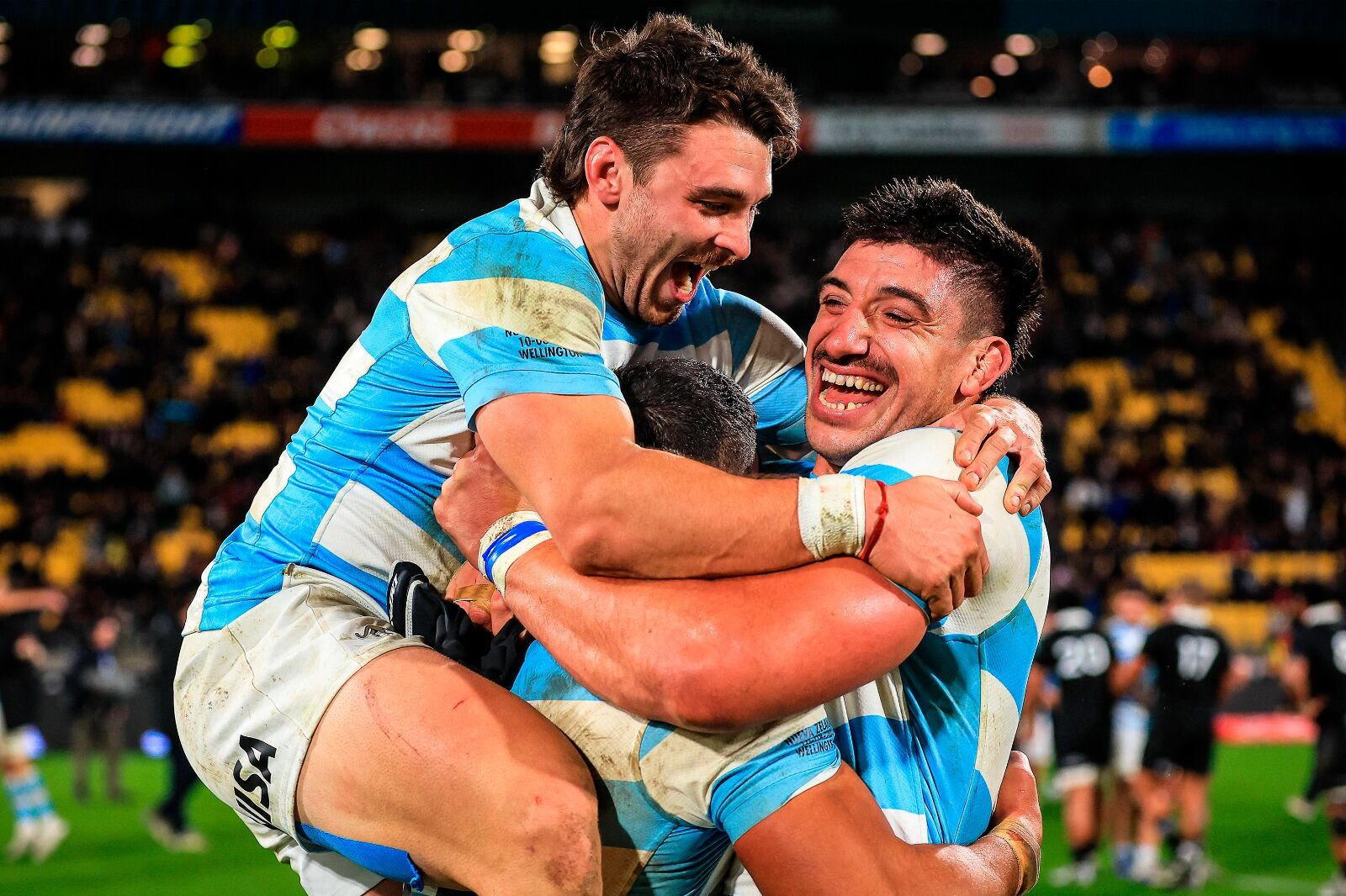 El festejo interminable de Los Pumas en Wellington
