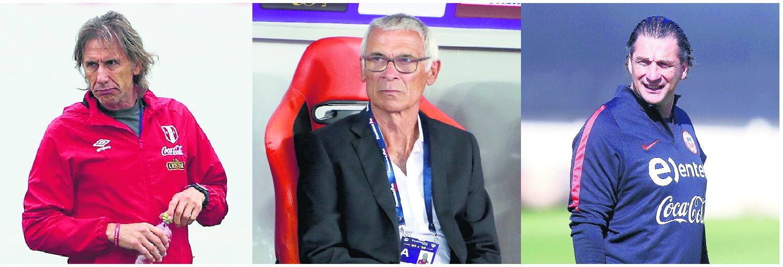 Tres que debutarán ocupando bancos en Copas del Mundo: Gareca, Cúper y Pizzi.