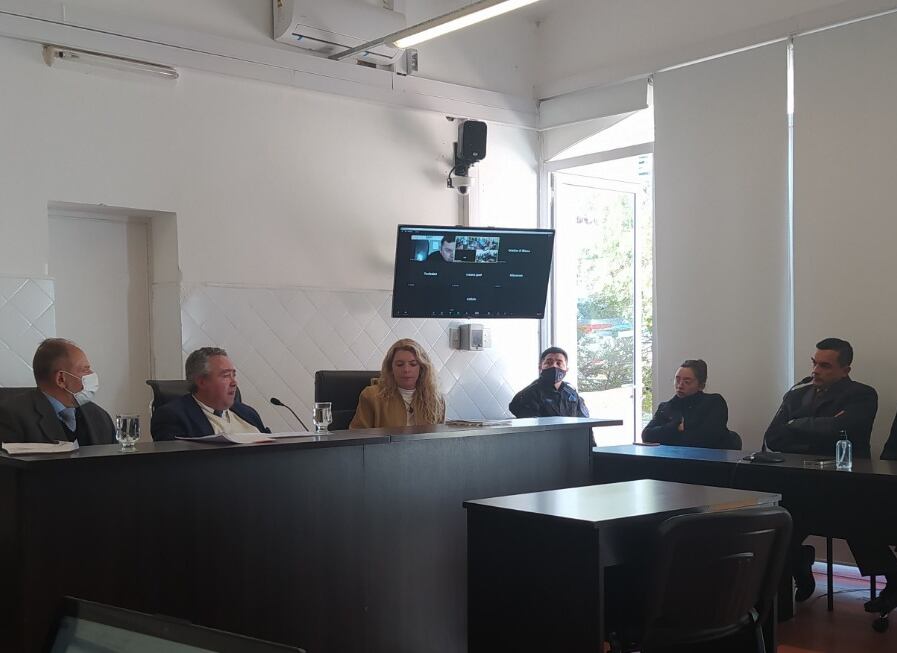 El juez Fleming, exponiendo el fallo. 