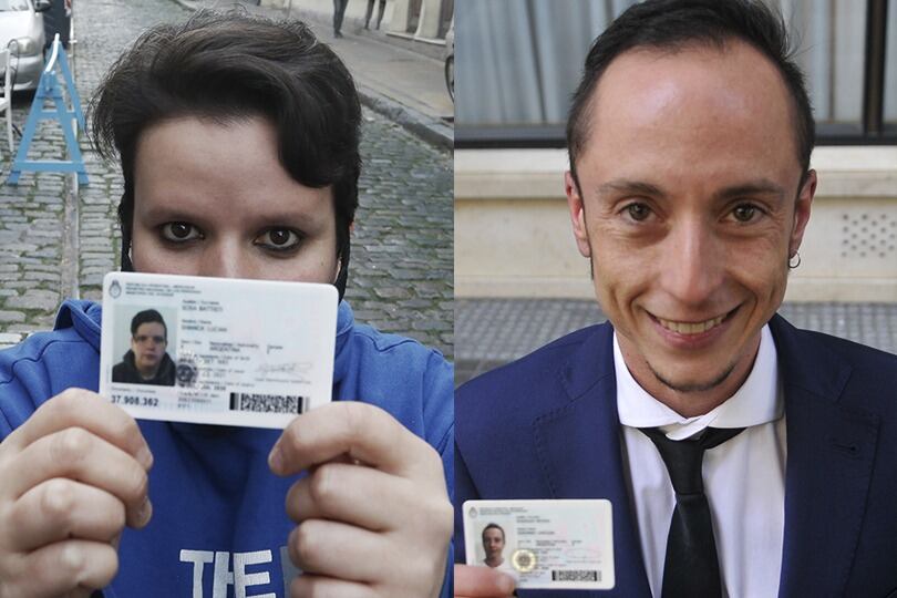 Shanik Lucián y Gerónimo Carolina con sus nuevos DNI