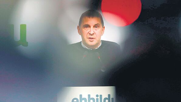 Arnaldo Otegi, exlíder de ETA al frente de la formación política vasca Bildu.