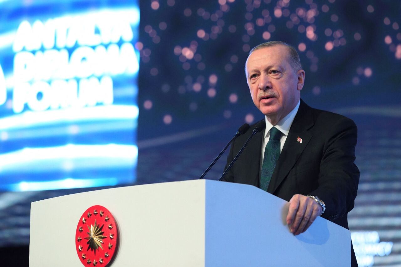 Recep Tayyip Erdogan, presidente turco y mediador en problemas.