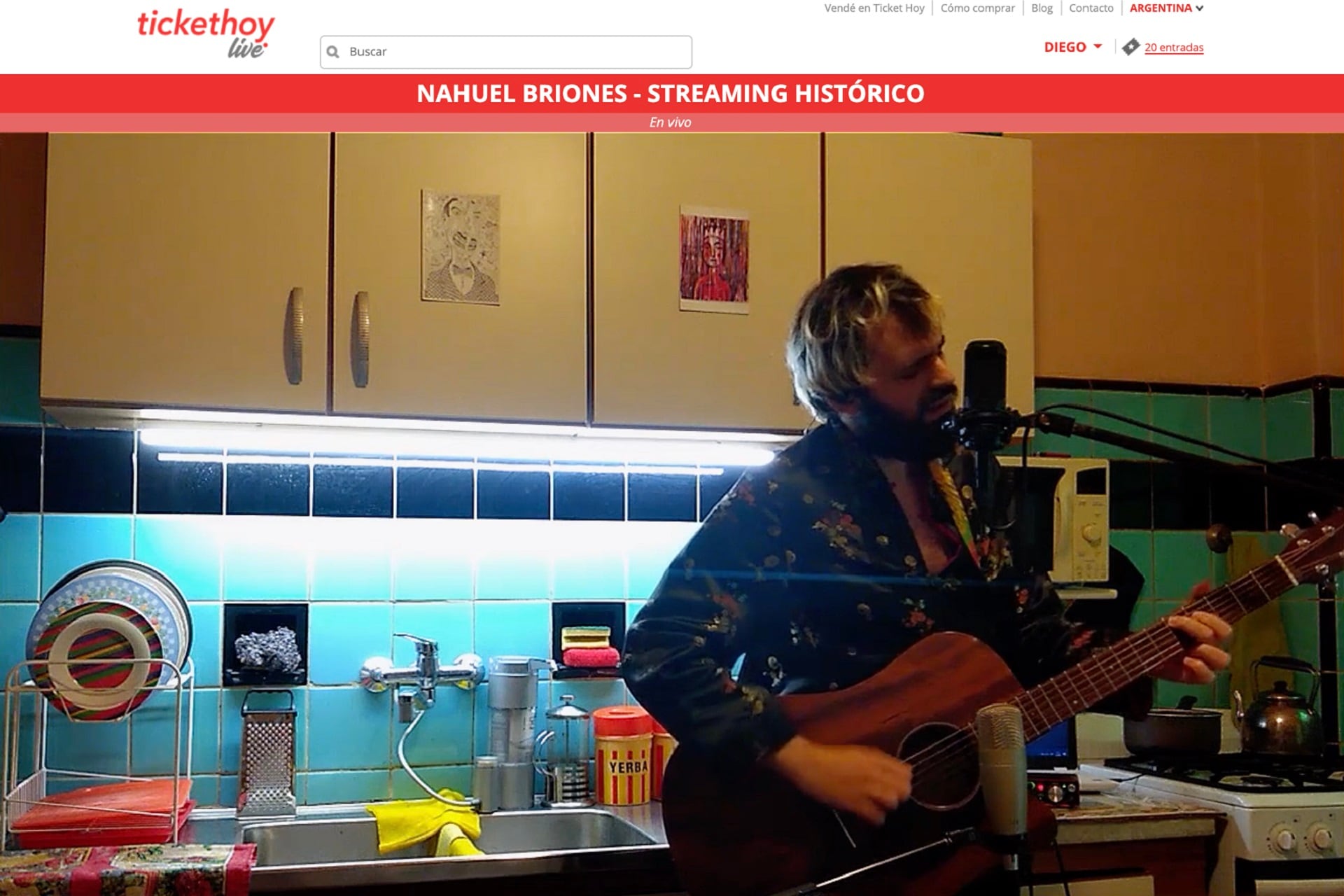 Nahuel Briones, Conociendo Rusia y Palo Pandolfo fueron algunos de los primeros en sumarse a los shows online pagos.