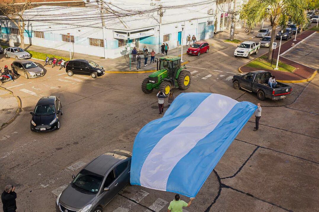 Movilización en Avellaneda en rechazo a la intervención y expropiación de Vicentin.