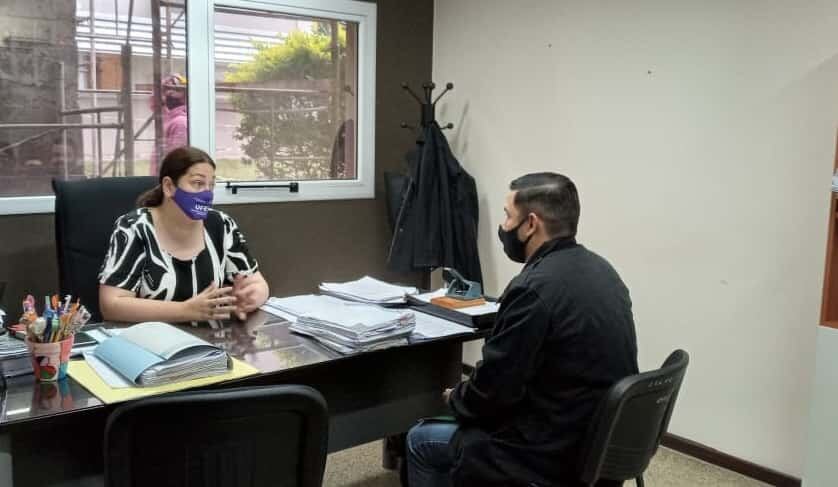 Fiscala Mónica Poma con el hermano de Fabiola Echenique