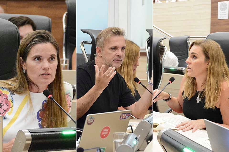 Concejalas Tepp y Gigliani, y edil Cavatorta.