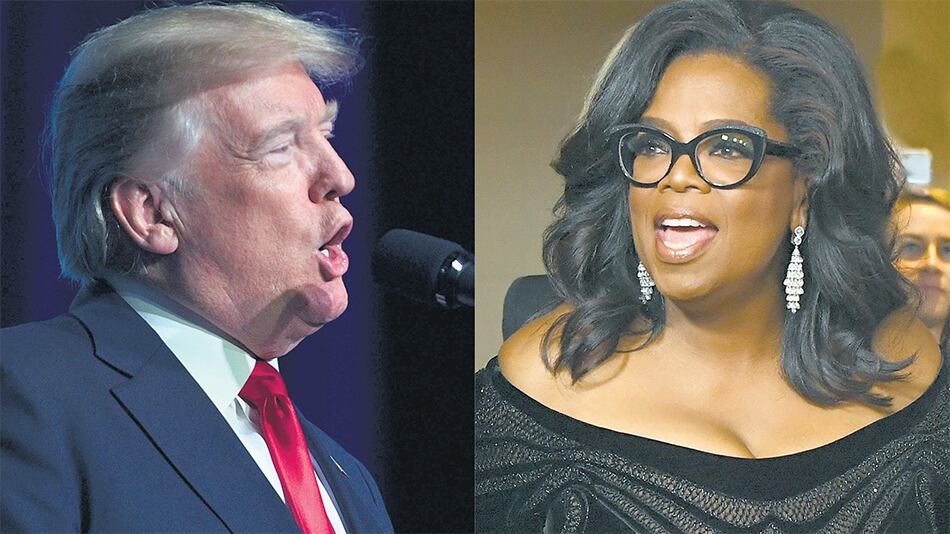 Trump y Oprah podrían enfrentarse en las elecciones presidenciales del 2020 si la presentadora decide candidatearse.