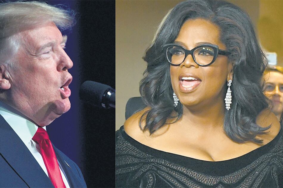 Trump y Oprah podrían enfrentarse en las elecciones presidenciales del 2020 si la presentadora decide candidatearse.