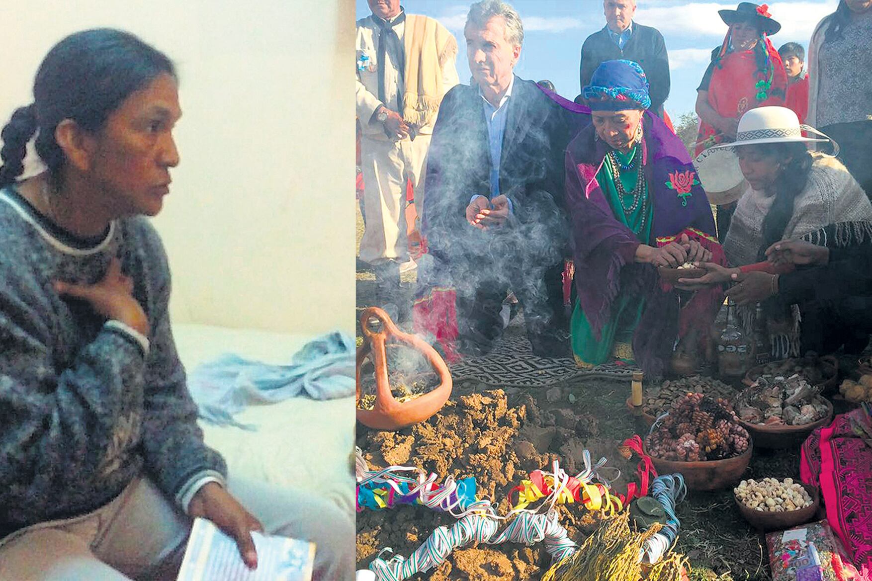 Mauricio Macri hizo una ceremonia a la Pachamama. Milagro Sala espera salir de la prisión.