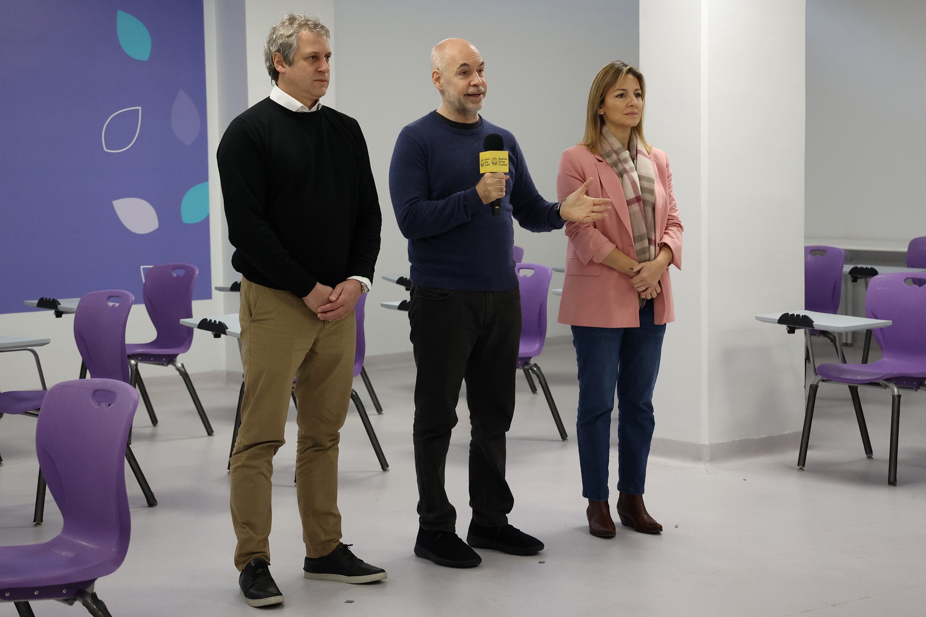 Horacio Rodríguez Larreta y Soledad Acuña defendieron la resolución que prohibe el lenguaje inclusivo en las aulas.