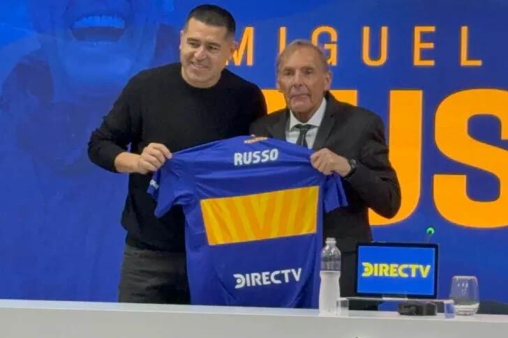 Juan Román Riquelme y Miguel Russo