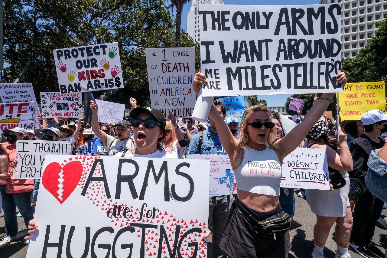 Una marcha en Los Angeles, contra el acceso libre a las armas.