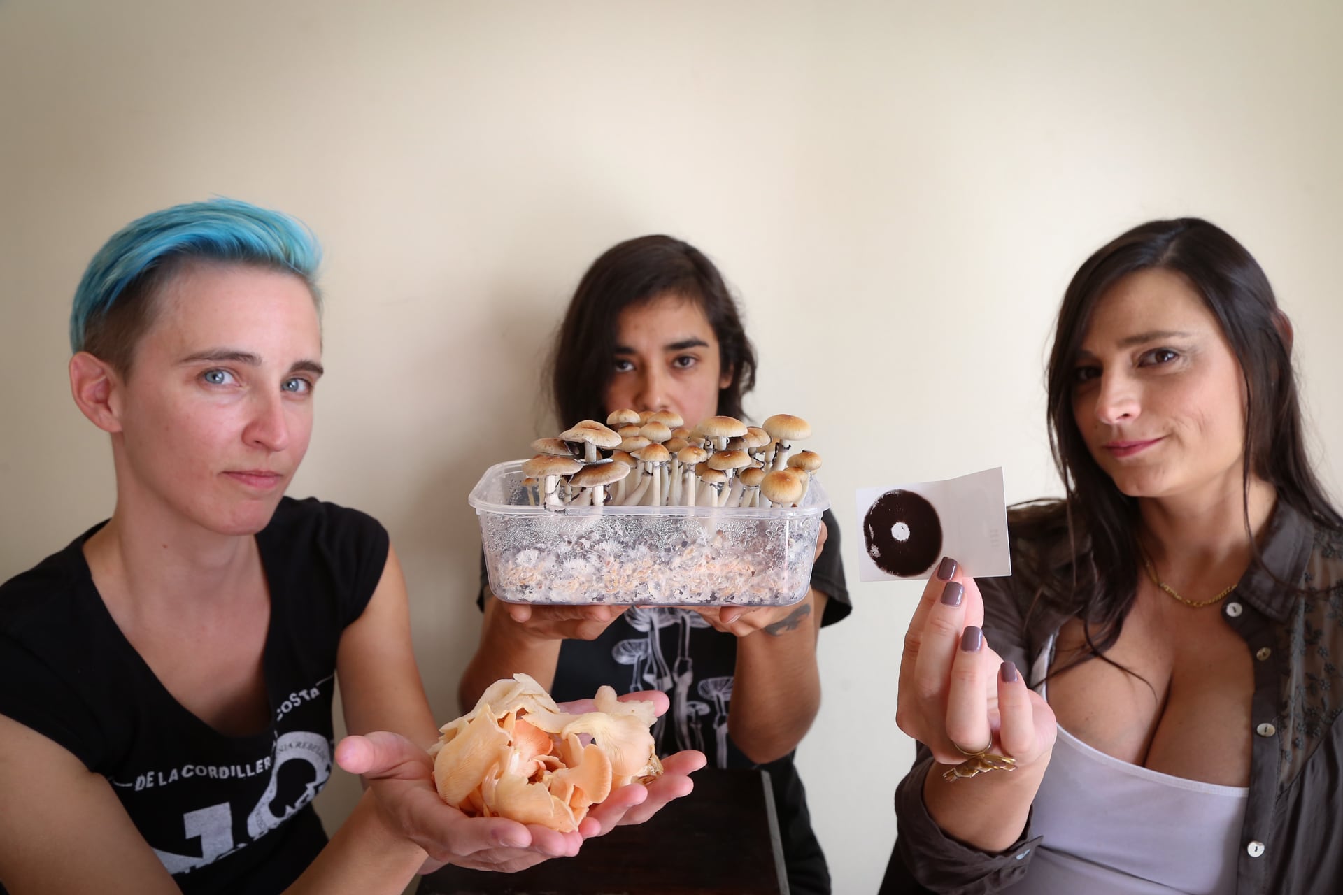 De izquierda a derecha: Tina Pgnott, Caro Rudelaris y Carla Pallvicini