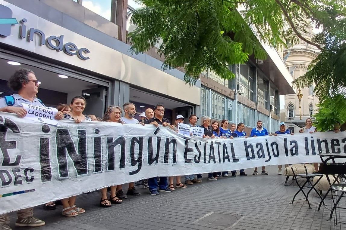 Protesta de trabajadores del INDEC