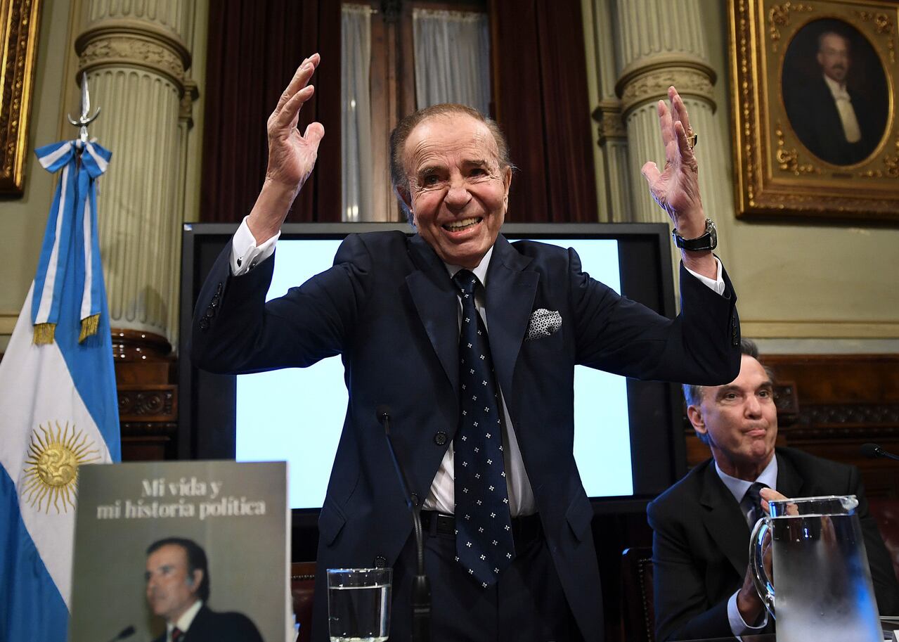 Menem, en uno de sus últimas apariciones. 