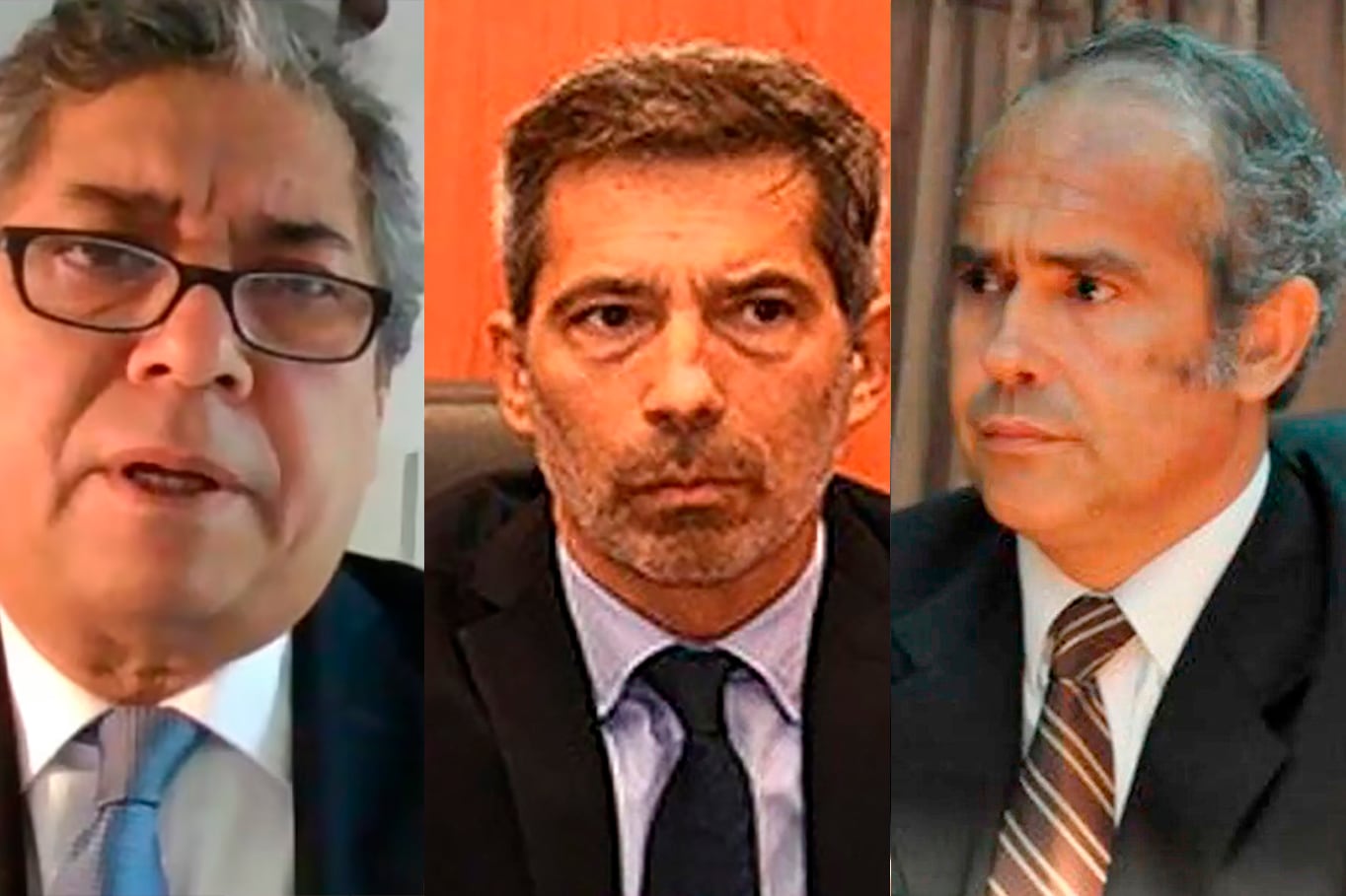 Fernando Canero, Enrique Méndez Signori y Germán Castelli, los jueces de la causa.