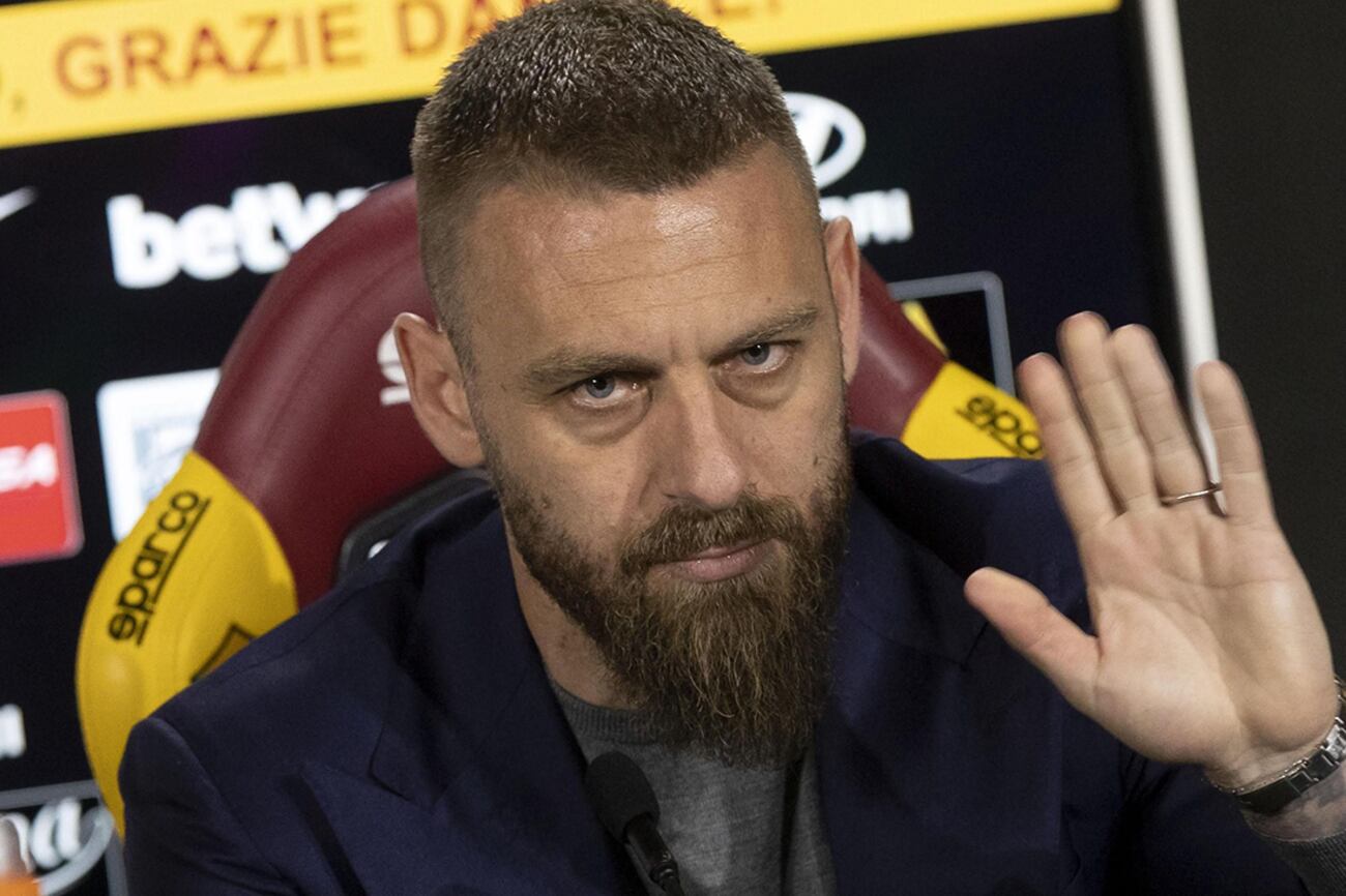 A De Rossi no se lo vio muy contento con el trato de la Roma.