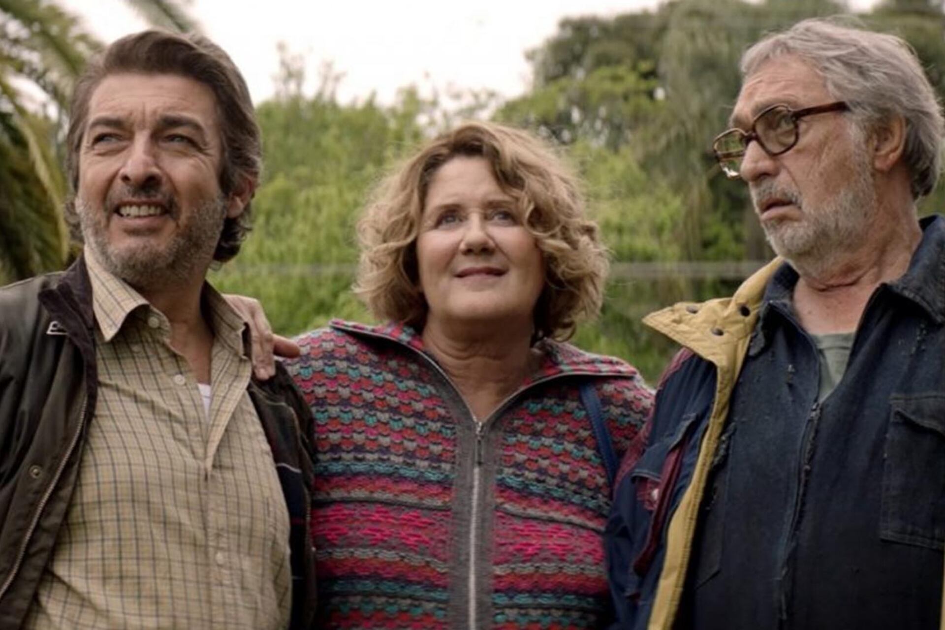 Ricardo Darín, Verónica Llinás y Luis Brandoni en La odisea de los giles.