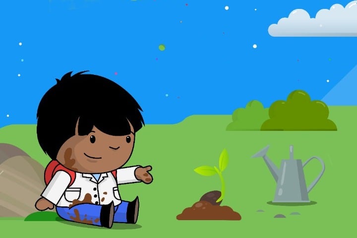 Zamba y Nina invitan a las chicas y los chicos a “plantar memoria”. 