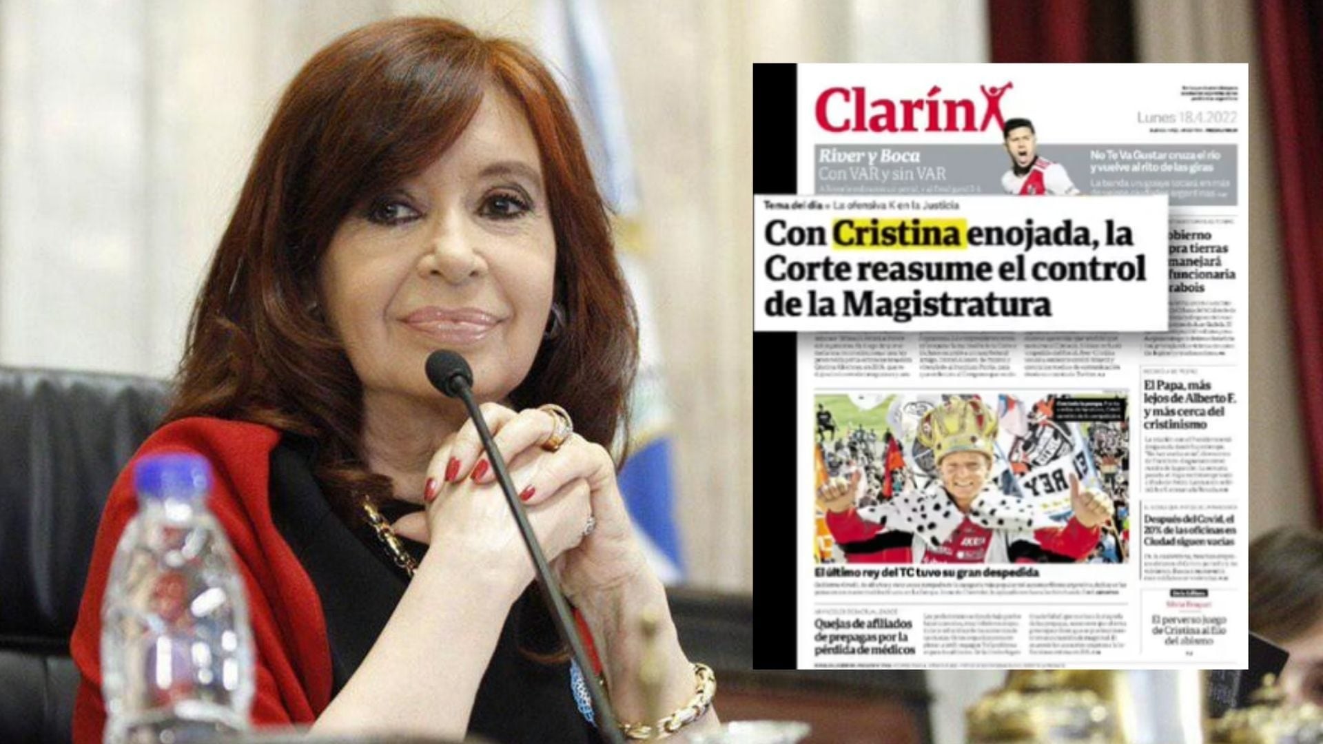 El mensaje de Cristina Kirchner a Clarín por las redes sociales: "Se ...