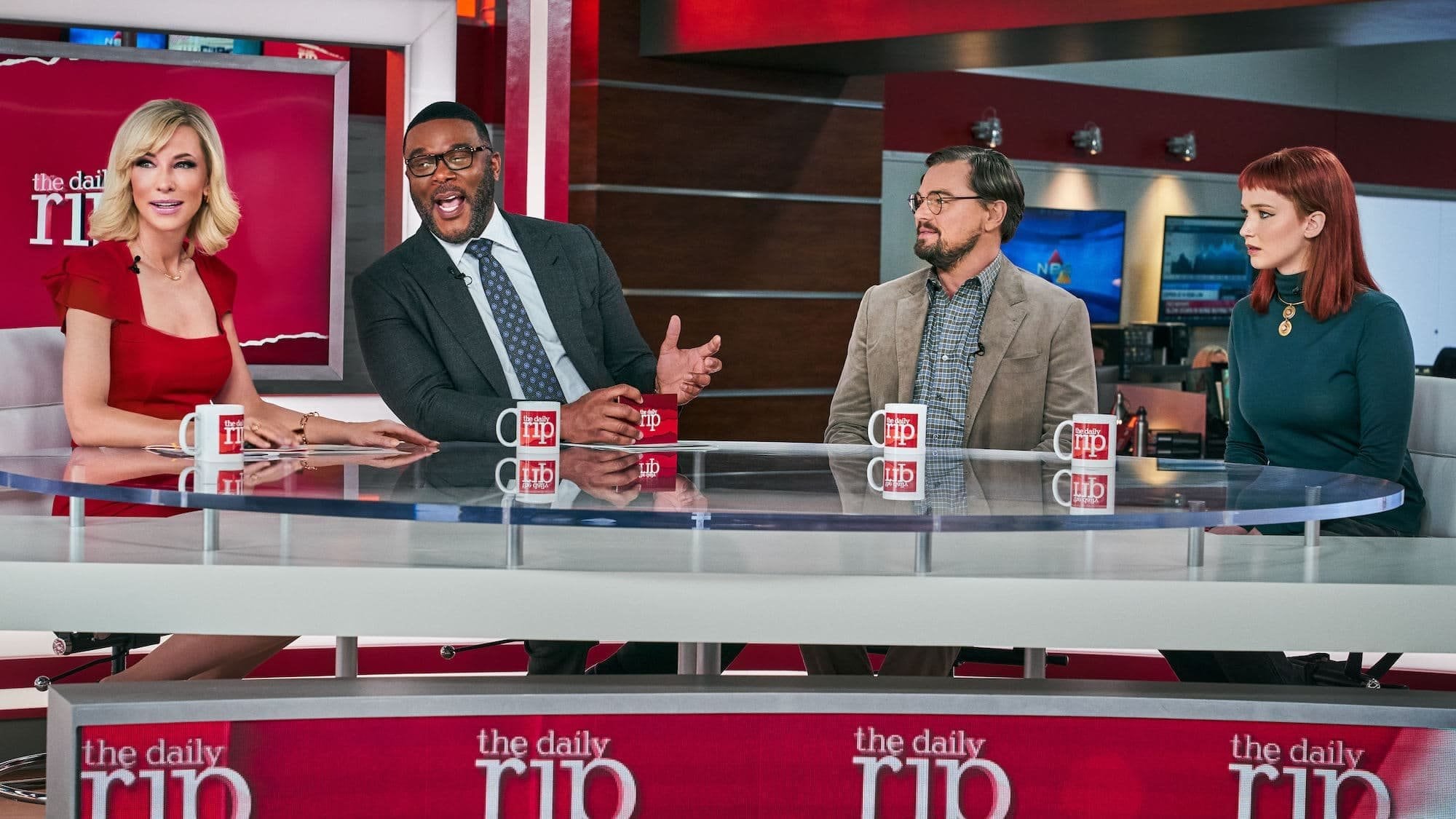 Cate Blanchett, Jack Bremmer, DiCaprio y Jennifer Lawrence: la televisión como un circo.