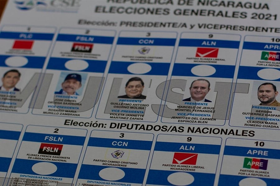 En las elecciones en Nicaragua cinco candidatos a presidente compiten contra Daniel Ortega.
