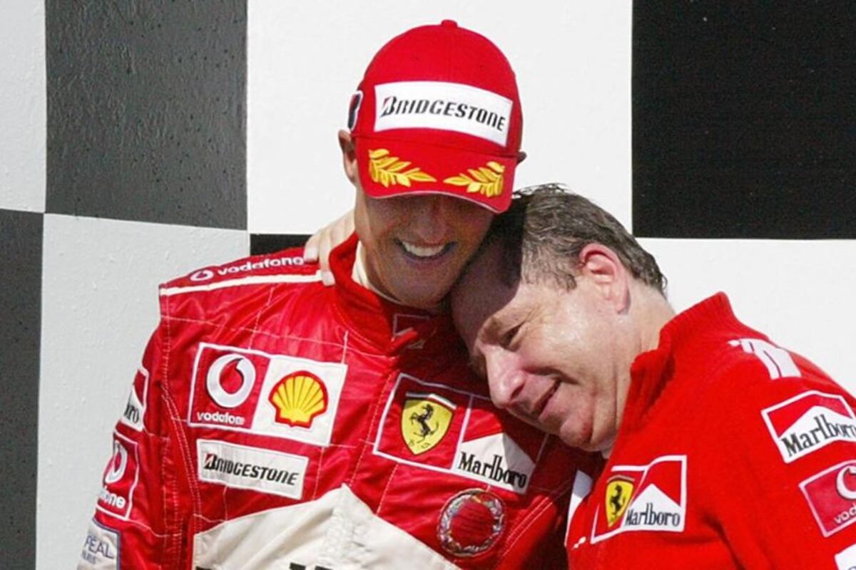 Michael Schumacher y Jean Todt, la exitosa sociedad que puso a Ferrari en los más alto de la F1.