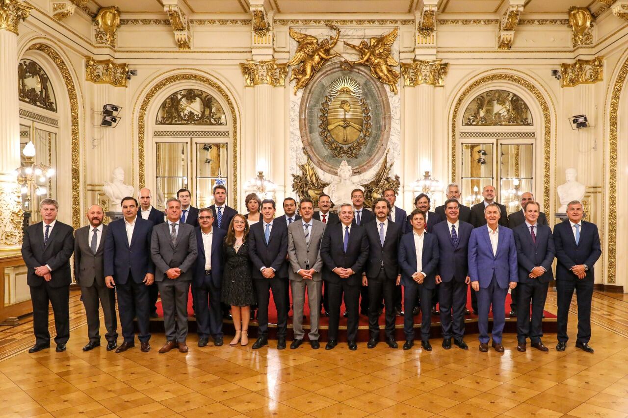 En la presentación de la iniciativa en la Casa Rosada participaron 14 gobernadores.