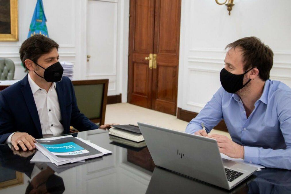 Axel KIcillof y Pablo López, gobernador y ministro de Economía bonaerenses.
