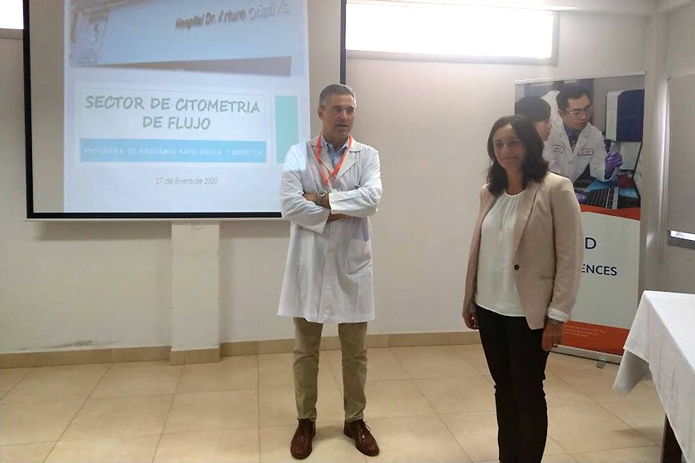 Marcelo Nallar con la ministra Medrano antes de la pandemia