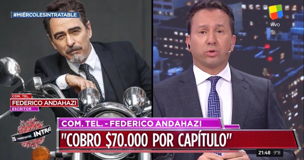 Andahazi tuiteó que era una "fake news", pero el contrato de 10 millones existe.