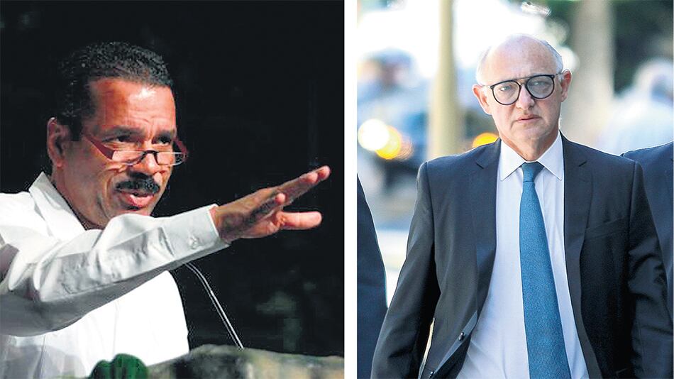 El ex secretario de Interpol Ronald Noble y el ex canciller Héctor Timerman.
