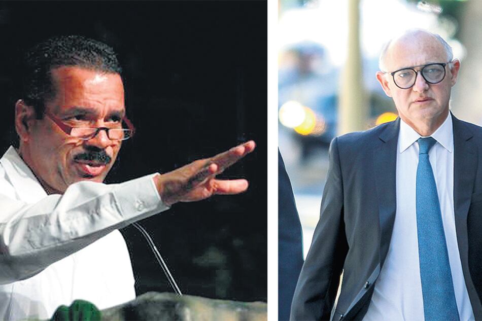El ex secretario de Interpol Ronald Noble y el ex canciller Héctor Timerman.