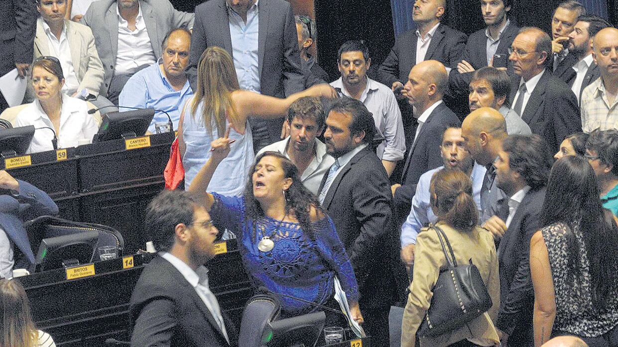 Oficialistas y opositores se cruzaron en el recinto.