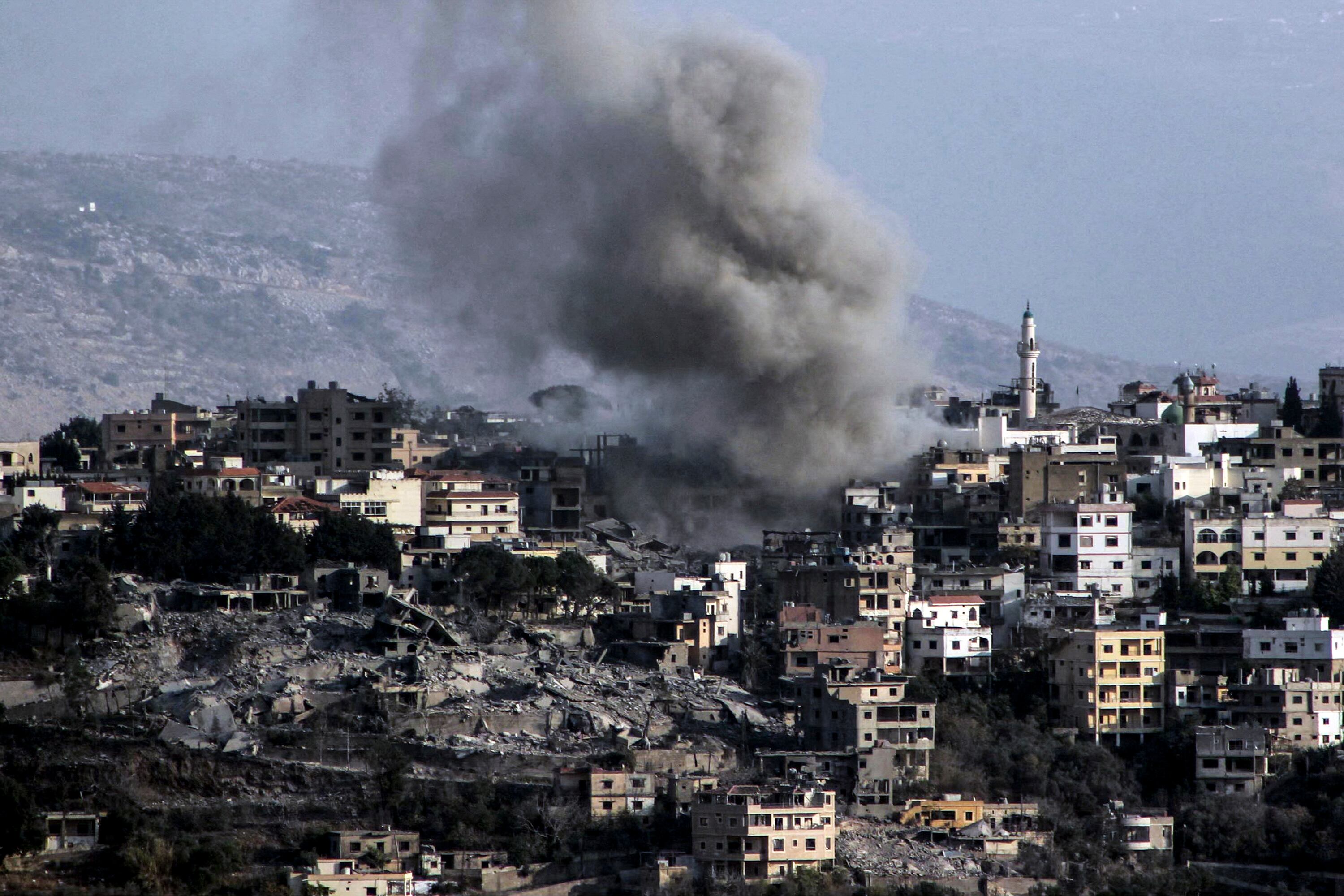 Bombardeo israelí este sábado en Kiam, sur de Líbano.