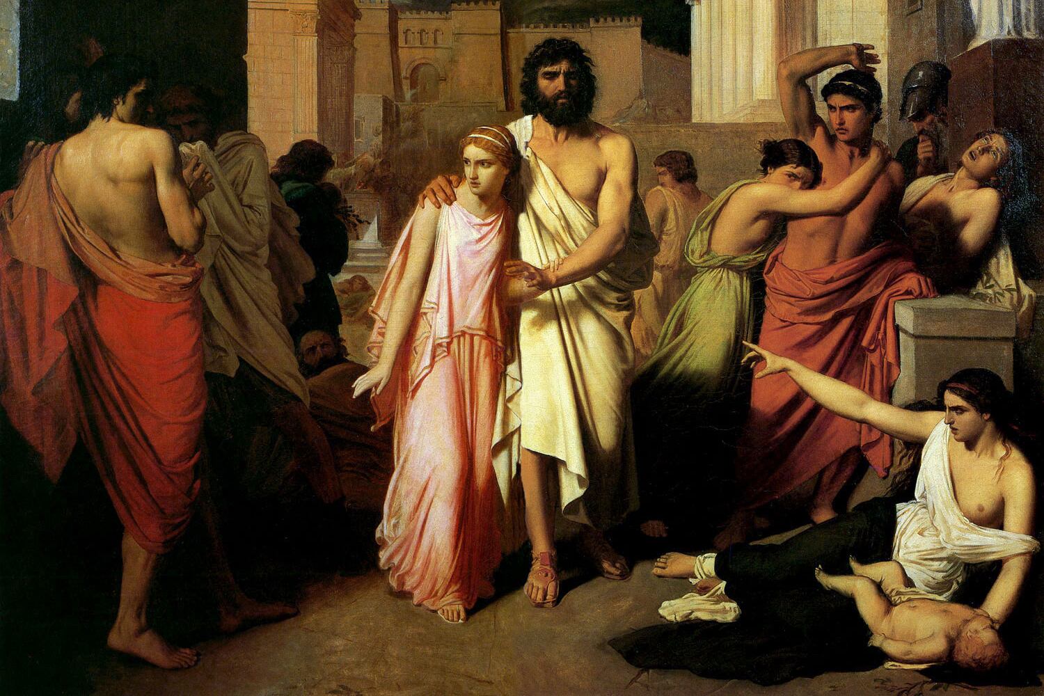 "Edipo y Antígona", de Charles Jalabert.