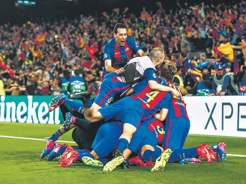 El festejo del plantel del Barcelona fue interminable en Cataluña.