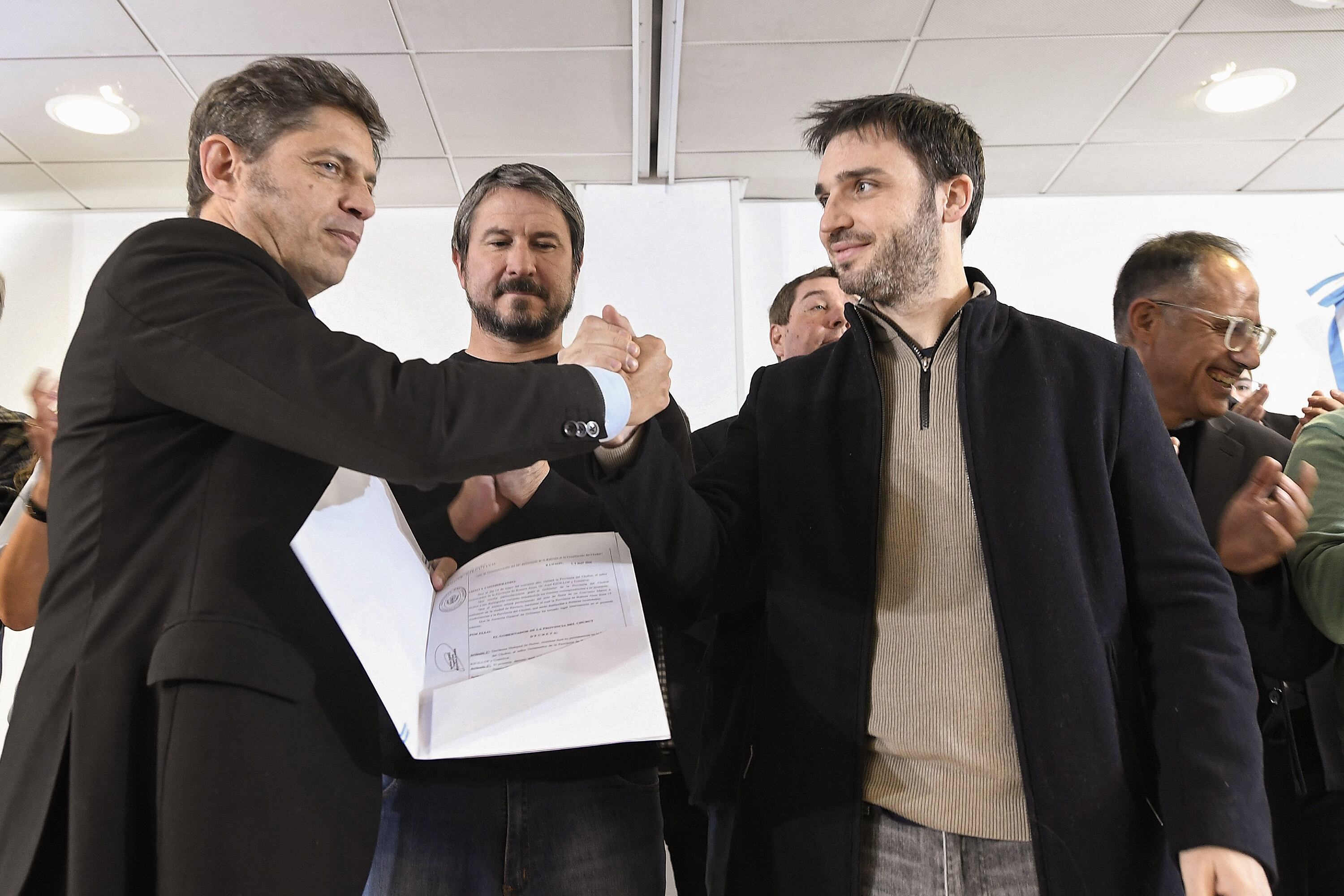 Kicillof y Torres, en Rawson.