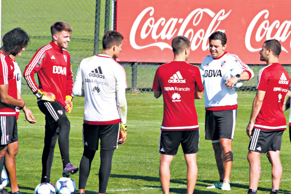 Marcelo Gallardo trabajó con la formación alternativa que jugará hoy en el Monumental.