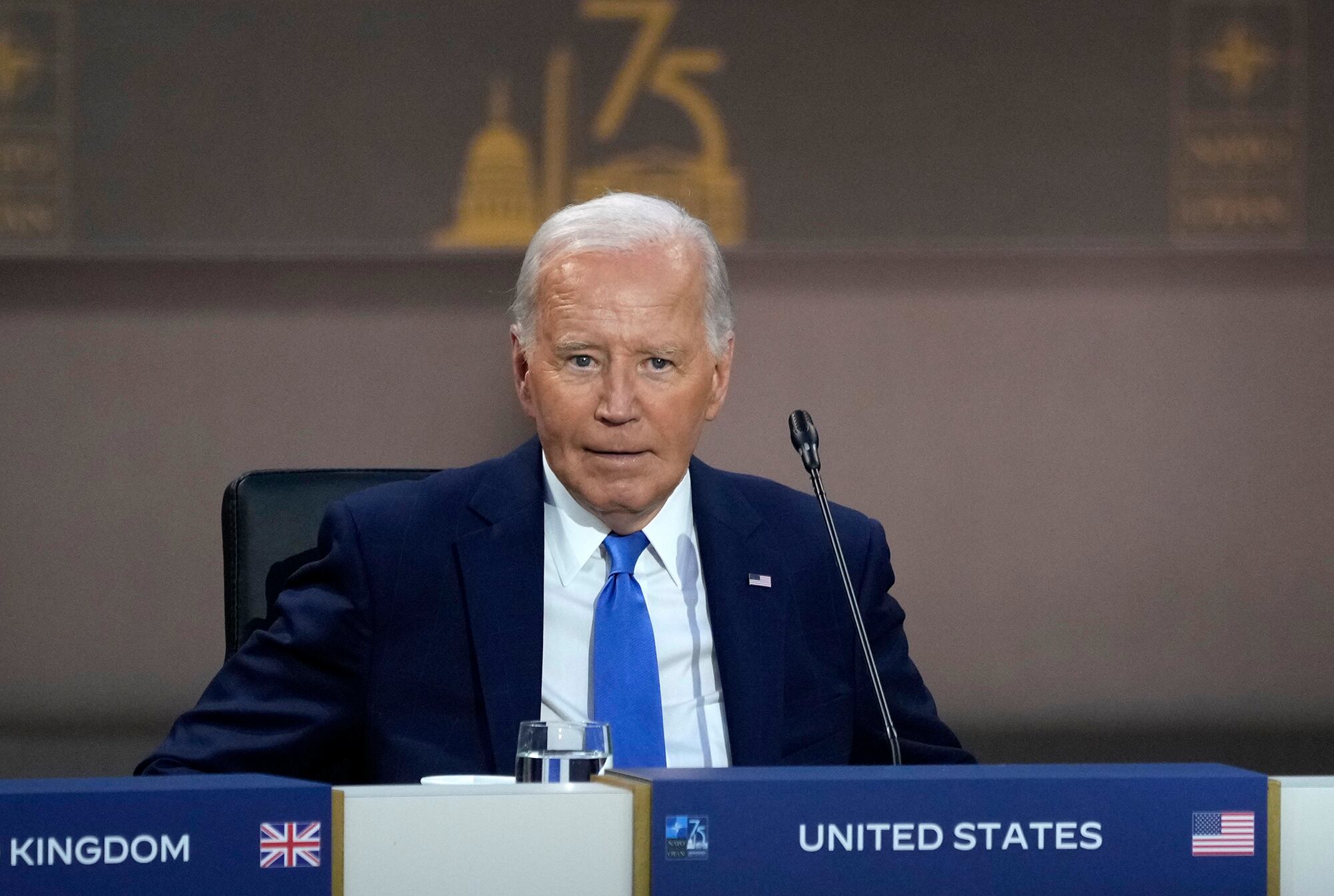 Biden participa en lacumbre de la OTAN en Washington. 