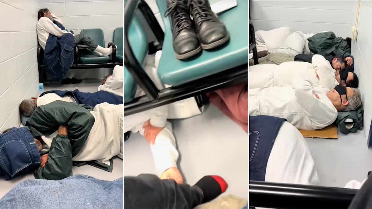 Captura de video de la cárcel para migrantes Krome de Miami.